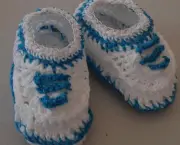 Como Fazer Tênis de Crochê Para Bebê (5)