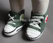 Como Fazer Tênis de Crochê Para Bebê (10)