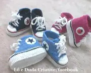 Como Fazer Tênis de Crochê Para Bebê (11)
