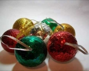 Bolas De Natal Feitas Com Isopor e Tecido1