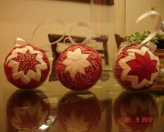 Bolas De Natal Feitas Com Isopor e Tecido8