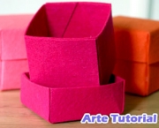 Fazer Caixas Coloridas de Feltro (4)