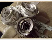 flores con papel reciclado