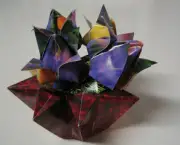 Vaso de Flores de Origami (5)