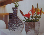 como fazer vasos com lantejoulas artesanato facil decoração