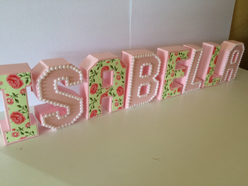 Letras em 3D Com o Nome Isabella 